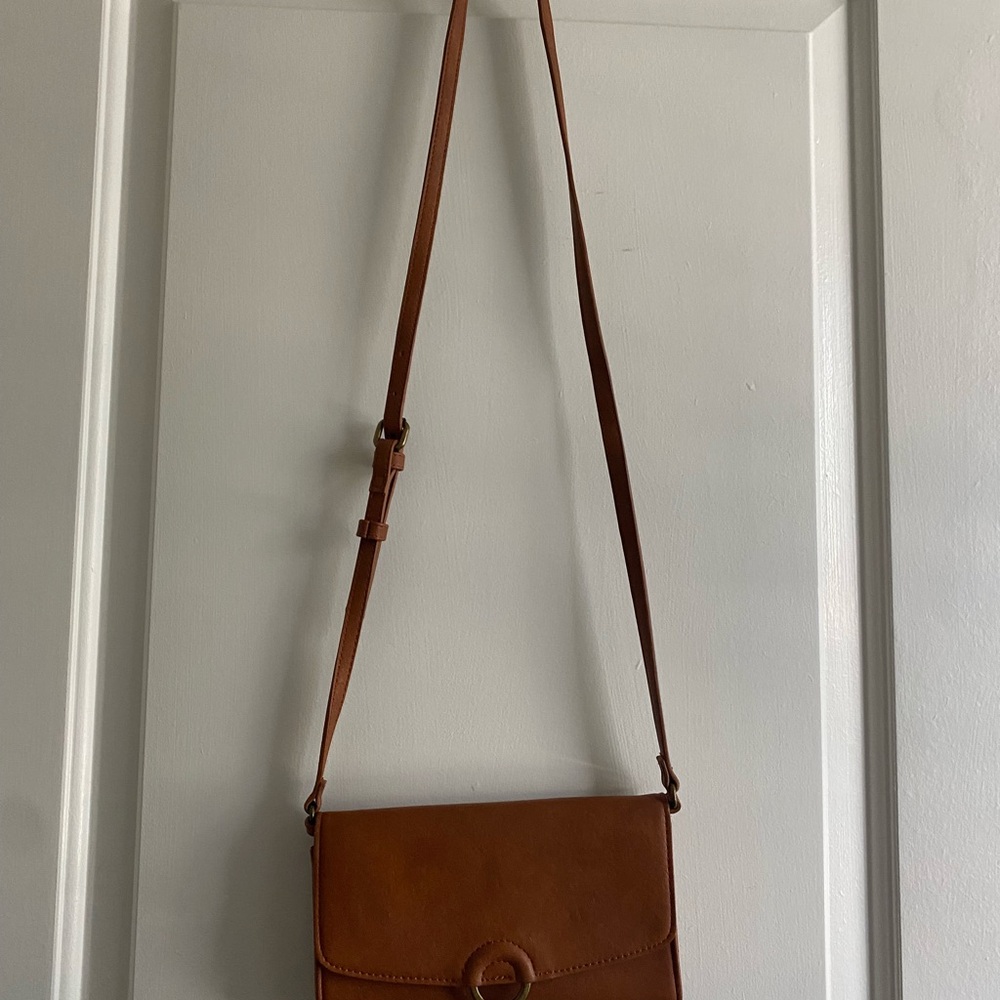 Brown Crossbody Bag with Built In Wallet